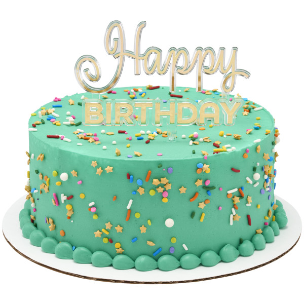 Happy Birthday Gold Vertical Layon