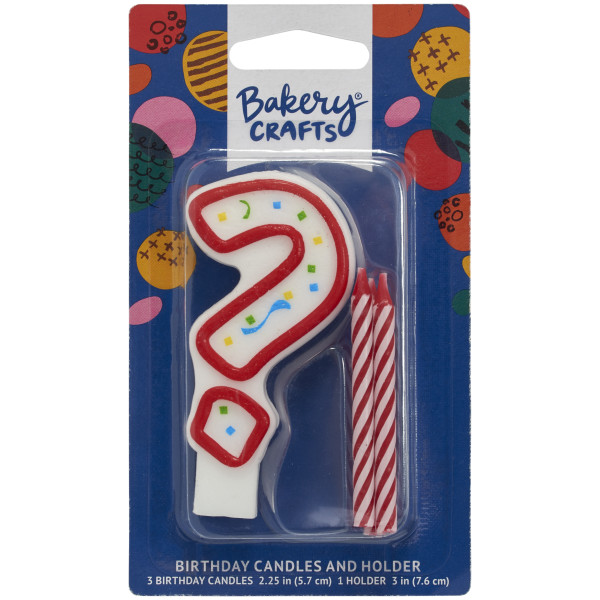 ? Party Red Numeral Candles