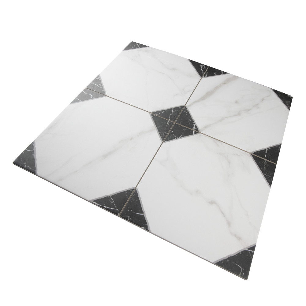 Merzoni Yard Marquina 17-7/8 in. x 17-7/8 in. Porcelain Floor and Wall Tile