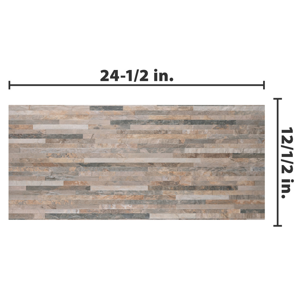 Muro Ardesia Ocre 12-1/2 in. x 24-1/2 in. Porcelain Wall Tile