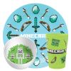 Minecraft Kid’s Dinnerware Set, Favorite Minecraft Characters, 3-piece set slideshow image 2 Minecraft Kid’s Dinnerware Set, Favorite Minecraft Characters, 3-piece set slideshow image 2