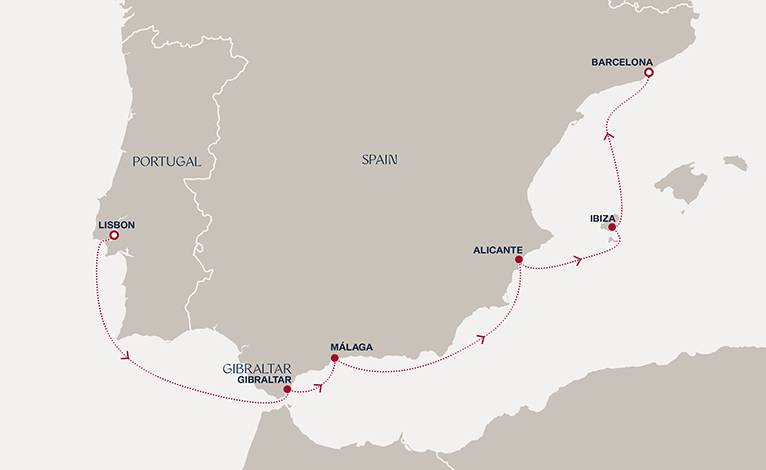 Itinerary map