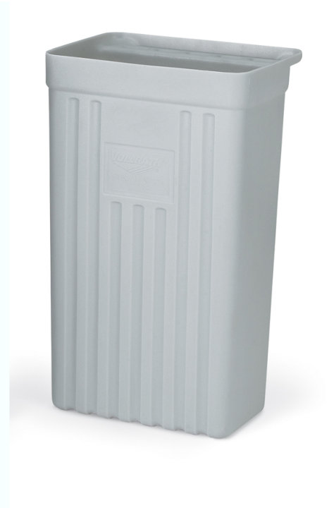 Polyethylene refuse bin in gray