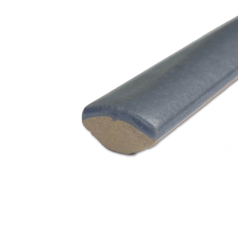 Coco Demi-Bullnose Matte Blue Night 1/2 in. x 7-7/8 in. Ceramic Wall Trim
