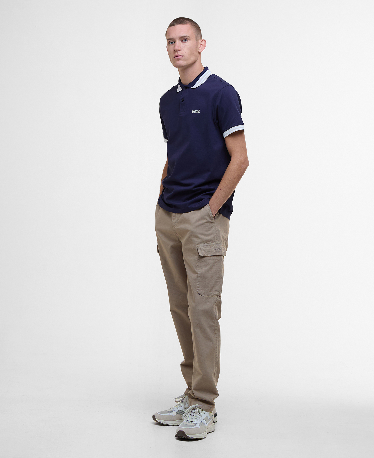 Poloshirt Caleb Tipped Short-Sleeved image number 1