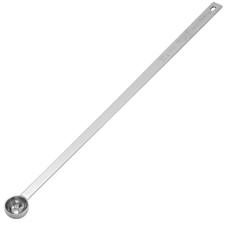 ½-teaspoon round stainless steel measuring spoon with long handle