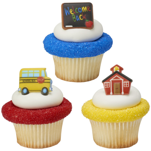 School Icons Cupcake Rings