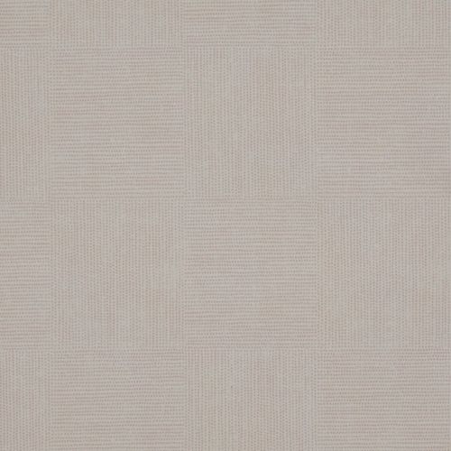 Beige textured wallpaper with a subtle square grid of fine horizontal and vertical lines, displaying a repeating wovenâ€‘like pattern, covering a flat, evenly lit surface in closeâ€‘up.