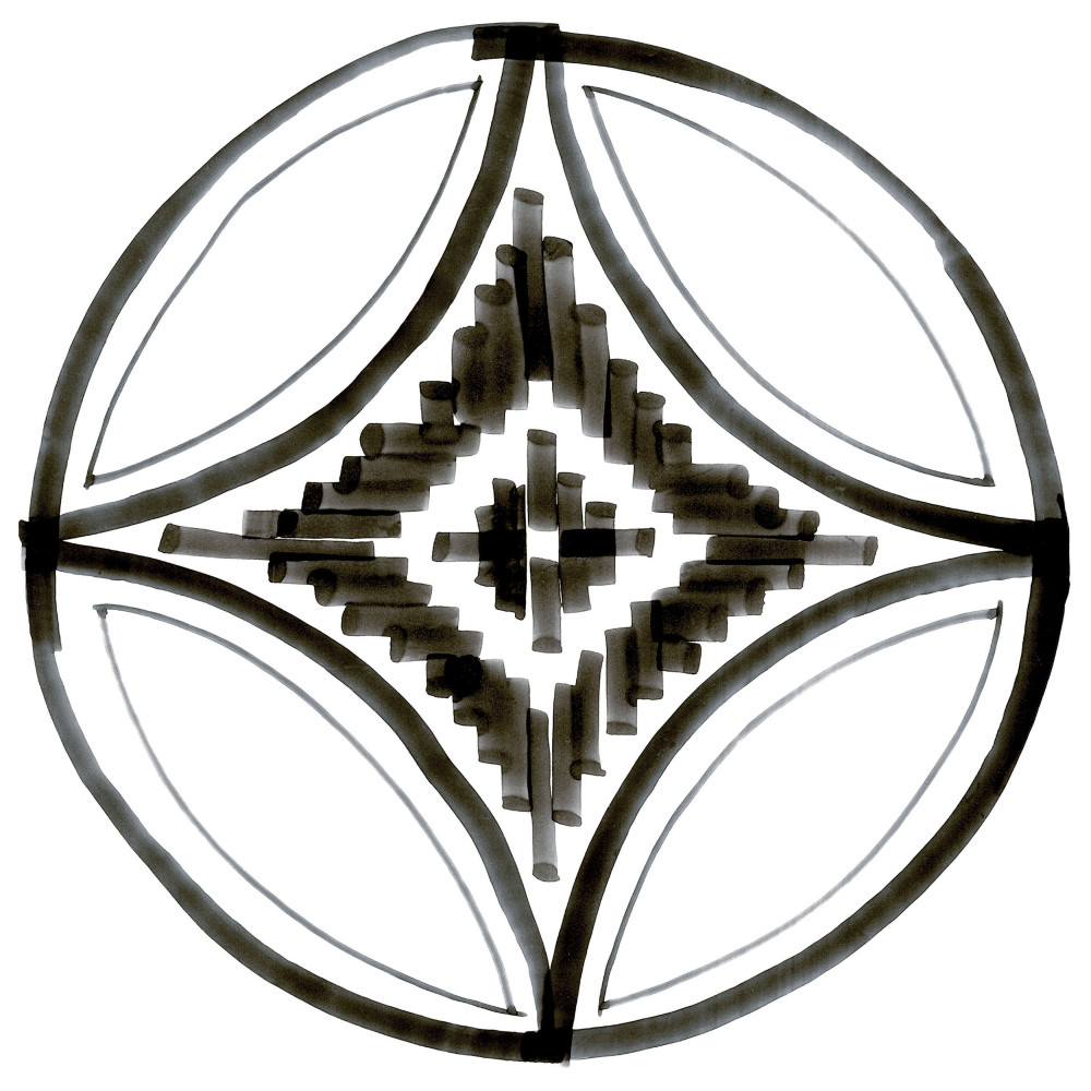 Vaudeville Octagon Deco Sombra 7-7/8 in. x 7-7/8 in. Porcelain Floor and Wall Tile