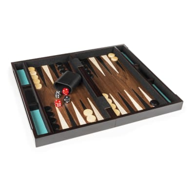 Legacy Deluxe Wooden Backgammon Classic 2-Player Original Board Game Set with Cups and Dice, for Kids and Adults Aged 8 and up