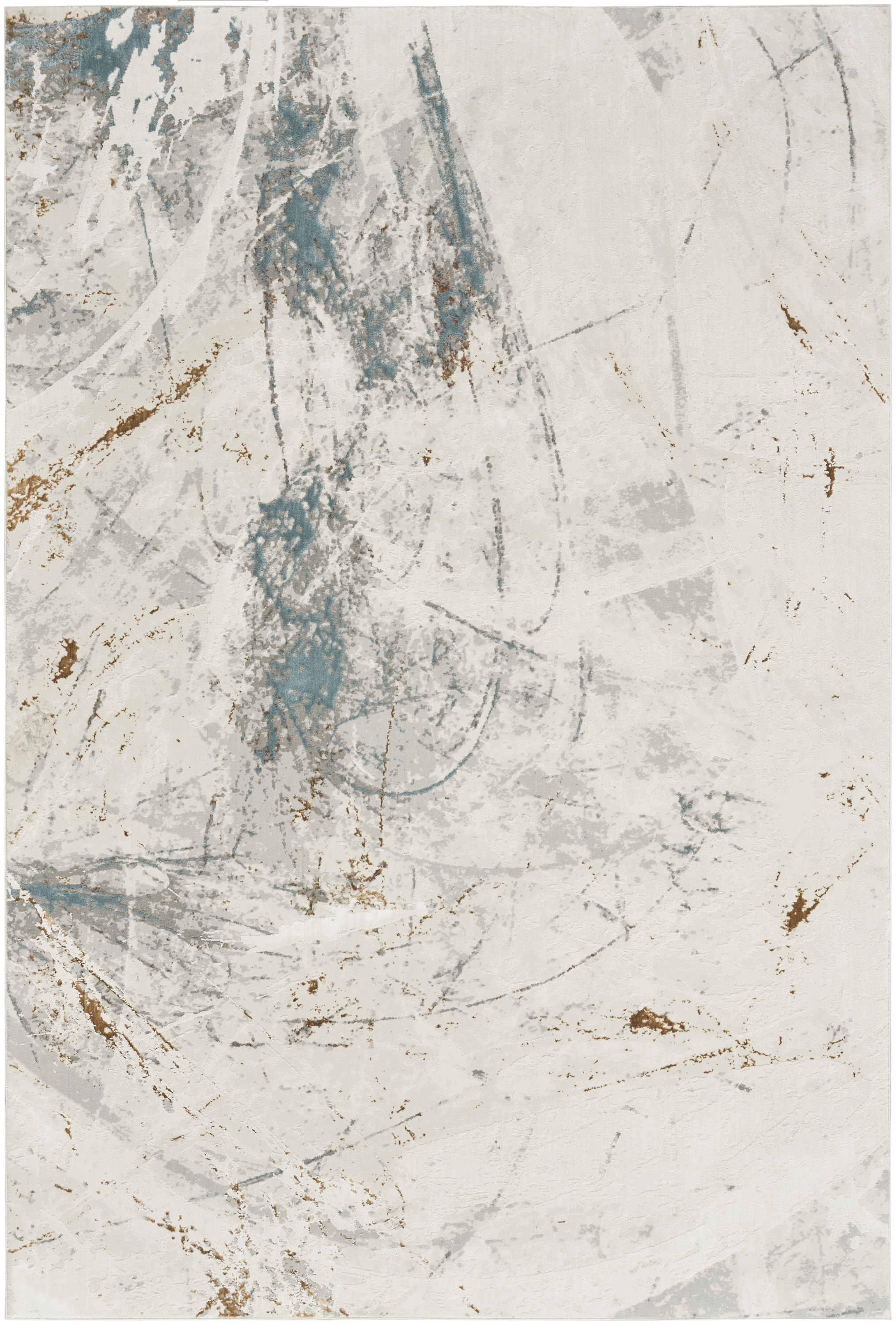Nourison Desire 6' x 9' Ivory Grey Blue Modern Indoor Rug