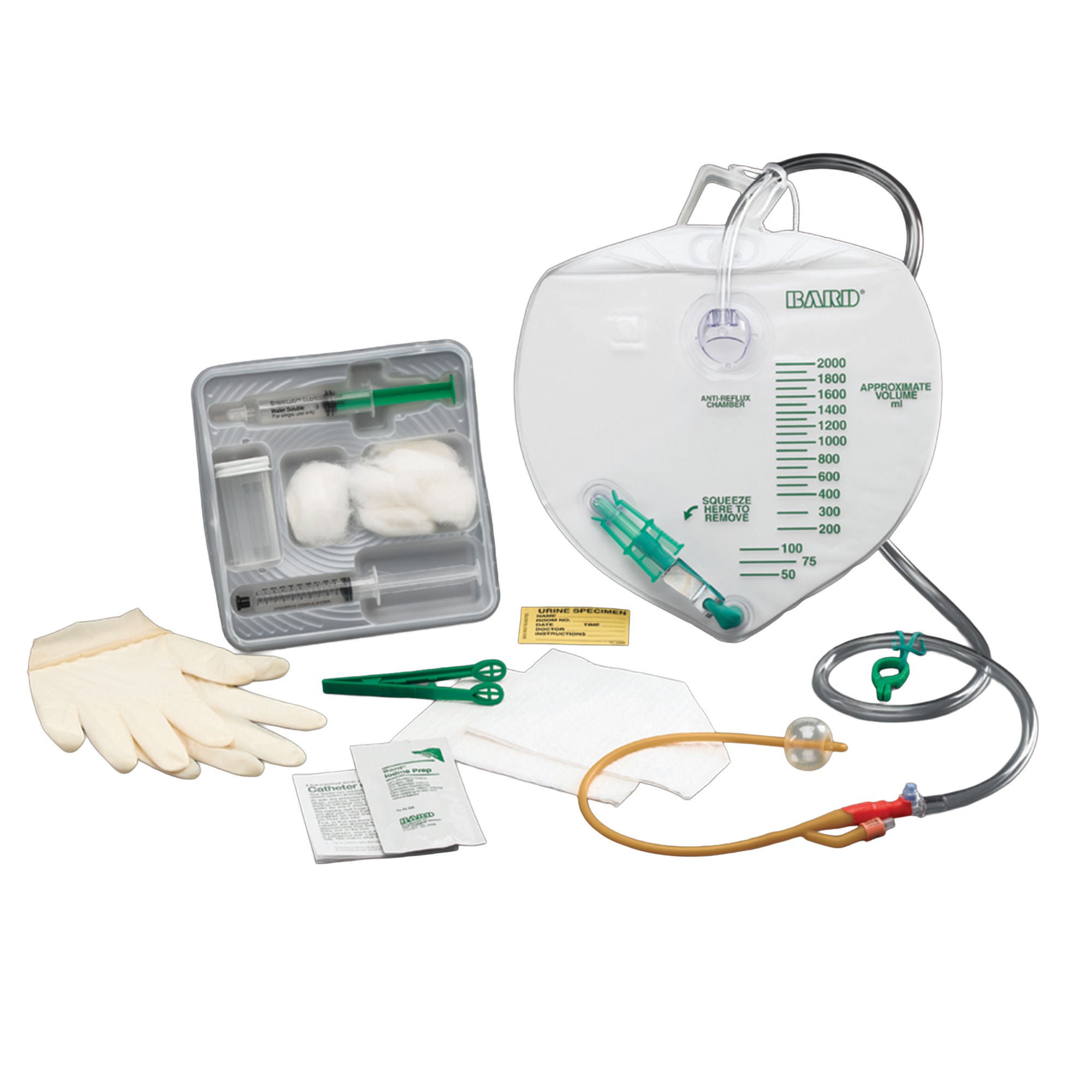 Bard® Lubricath® Drainage Bag Foley Catheter Tray, 16 Fr