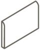 Baseline Black 3×6 Surface Bullnose Matte (6″ Glazed Edge)