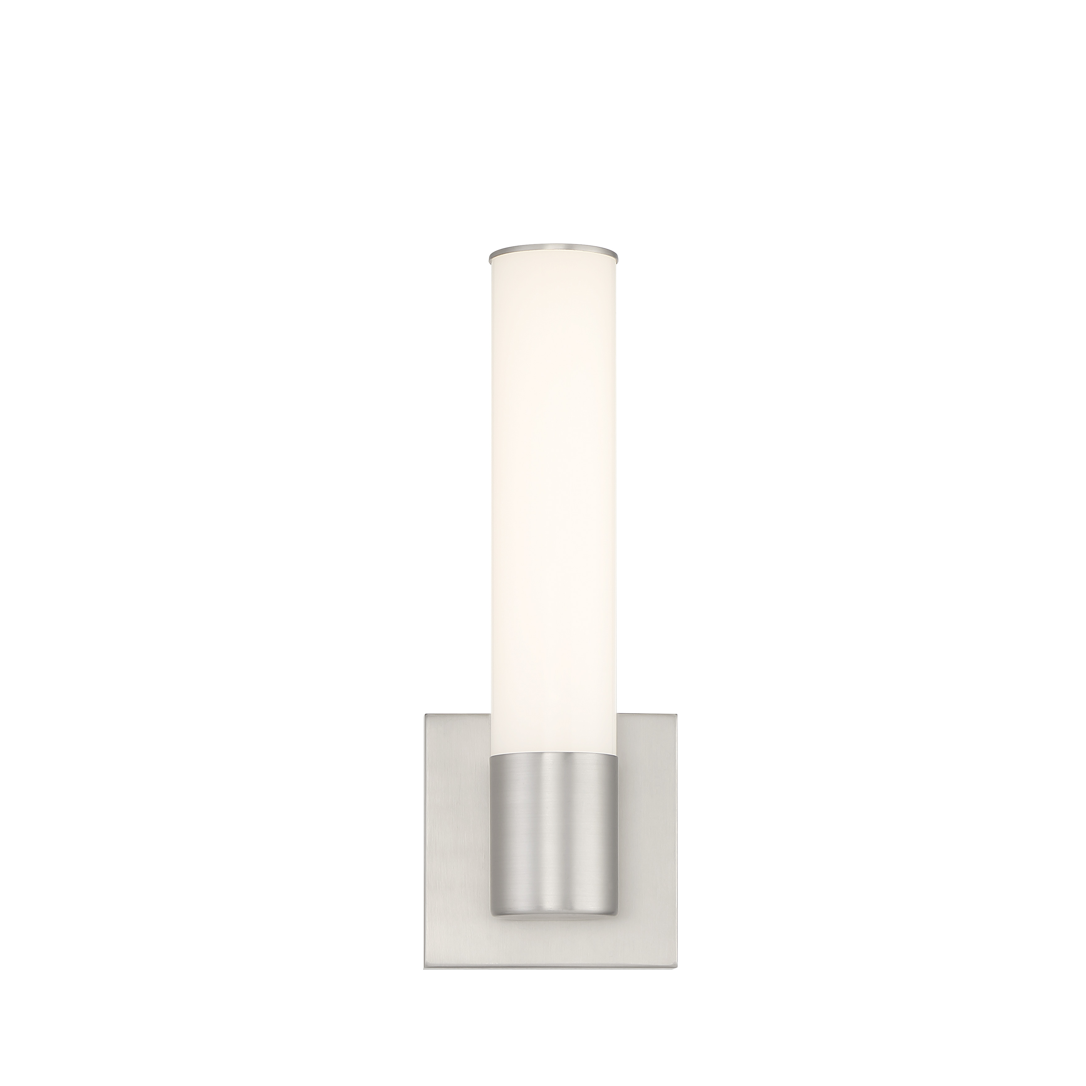 LED Vertical Cylinder Bath 5" - with Brushed Nickel - alternate view