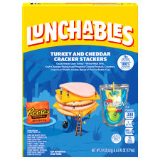 Lunchables Turkey & Cheddar Cracker Meal Kit, Capri Sun Pacific Cooler, Peanut Butter Cup 8.9 oz Box