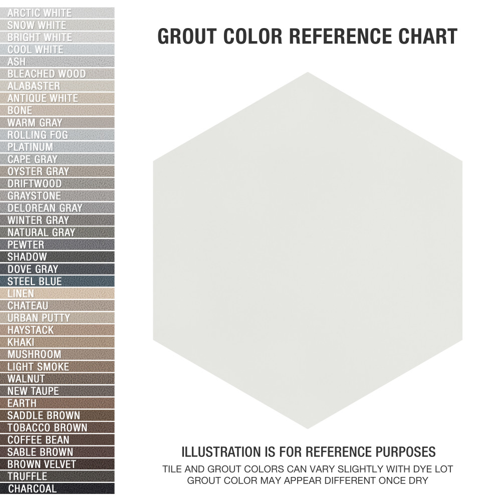 Textile Basic Grand Hex White 19 in. x 22 in. Porcelain Floor and Wall Tile