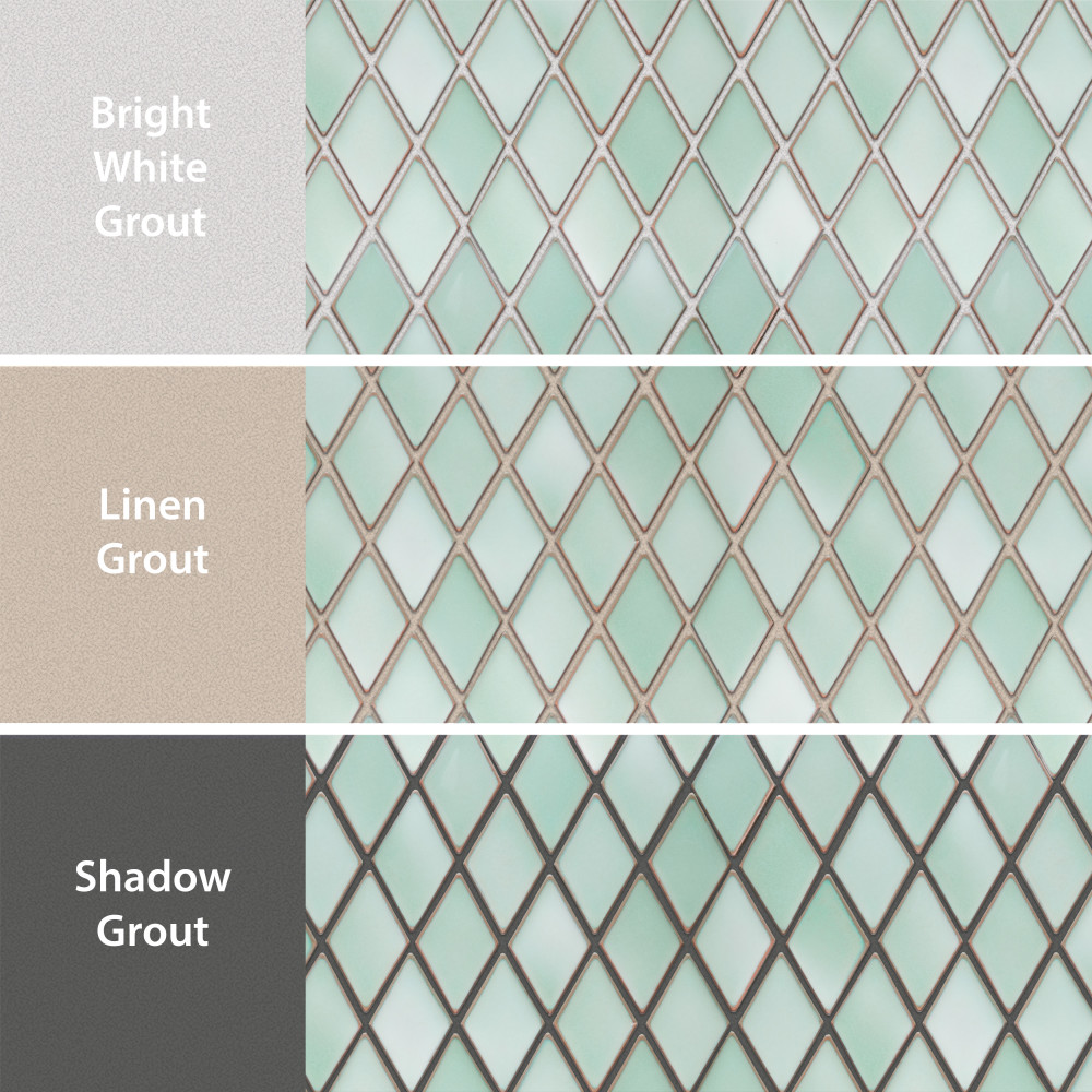 Hudson Kite Mint Green 10-1/8 in. x 11-3/4 in. Porcelain Mosaic Tile