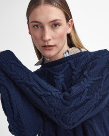 Elisha Cable-Knit Crew Neck Jumper 