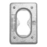 Electrical Box Cover, Ferrous Metal, 1 Gang, Convenience Receptacle