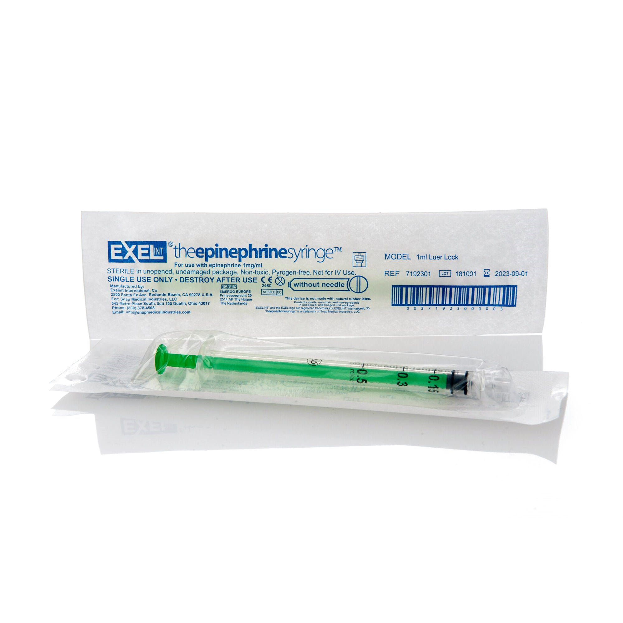 SnapMedical™ Epinephrine Syringe, 0.5 mL