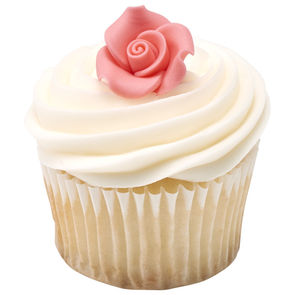 Pink 1" Rose - Red 3 Free SugarSoft® Premium Edible Decorations