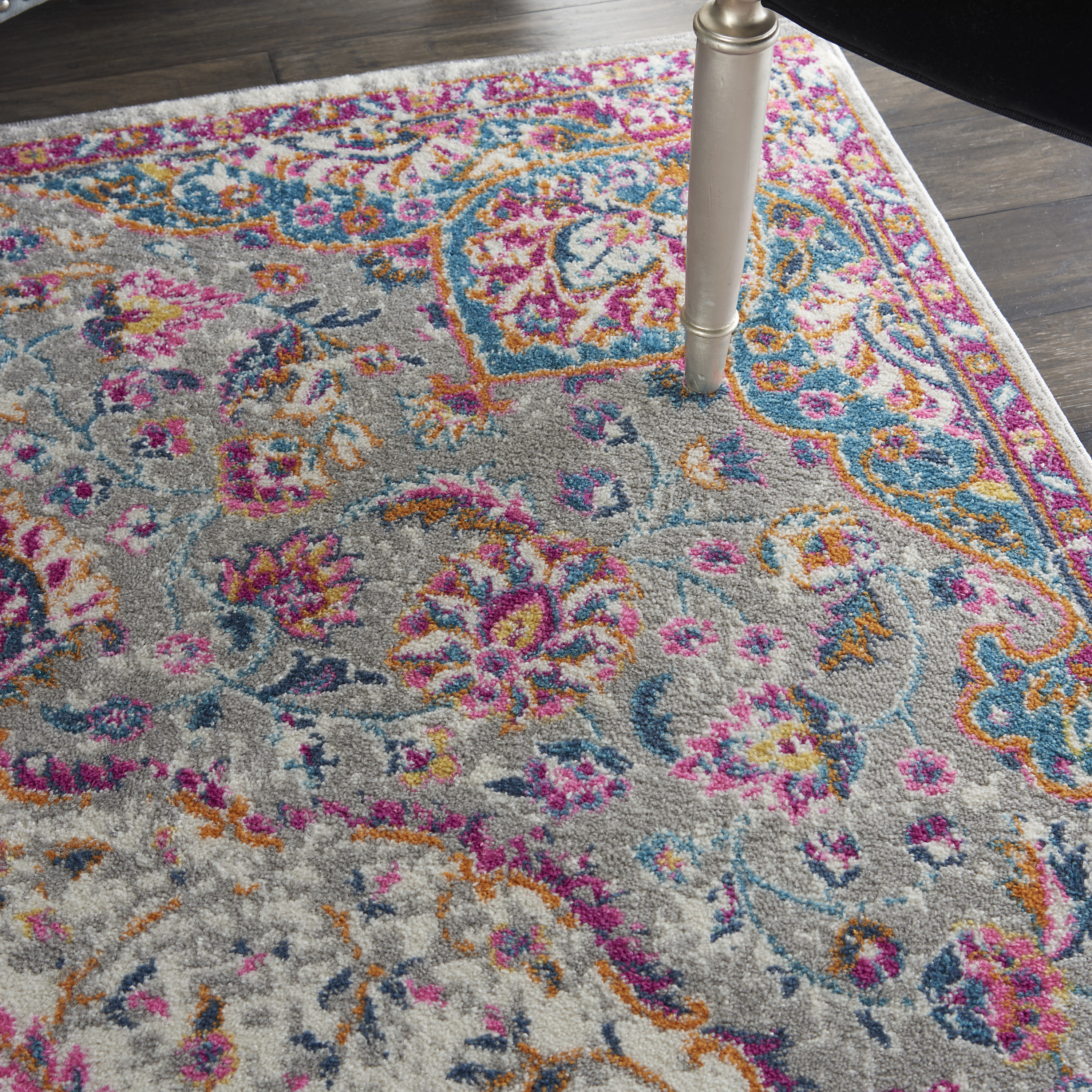 Nourison Passion 3'9" x 5'9" Grey Multicolor Transitional Indoor Rug