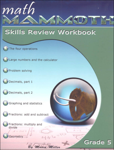 Math Mammoth Grade 5 Color Skills Review Workbook (2020 Edition)