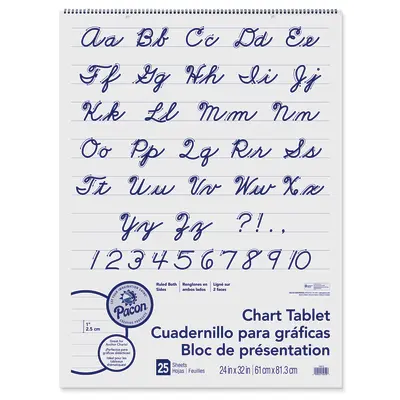 Pacon Chart Tablet, Cursive Cover, 1