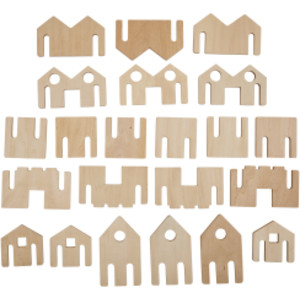 Little Happy Architect Wooden Blocks - Set of 22 - Ages 18m+