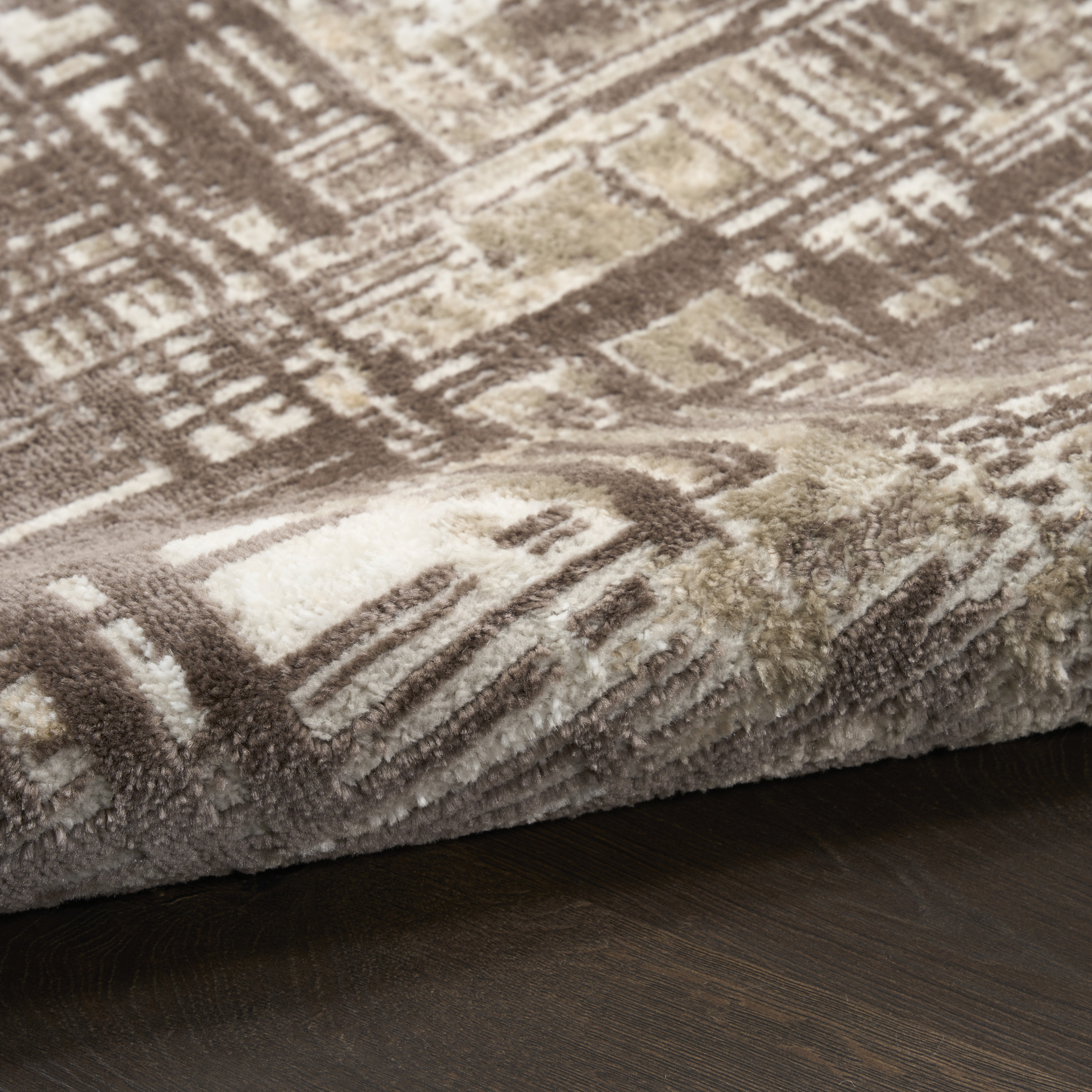 Nourison Dekor 2' x 4' Brown Modern Indoor Rug