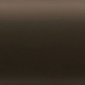 Brushed dark brown horizontal panel (wood or metal) filling the frame, exhibiting subtle grain and sheen, stationary and evenly lit, close-up view suggesting a wall or background surface.