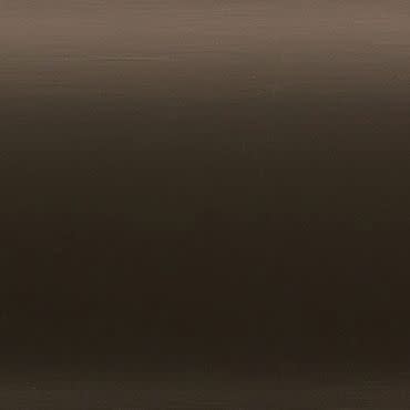 Brushed dark brown horizontal panel (wood or metal) filling the frame, exhibiting subtle grain and sheen, stationary and evenly lit, close-up view suggesting a wall or background surface.