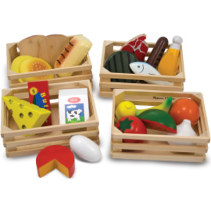 Food Groups - Wooden Play Food in Crates