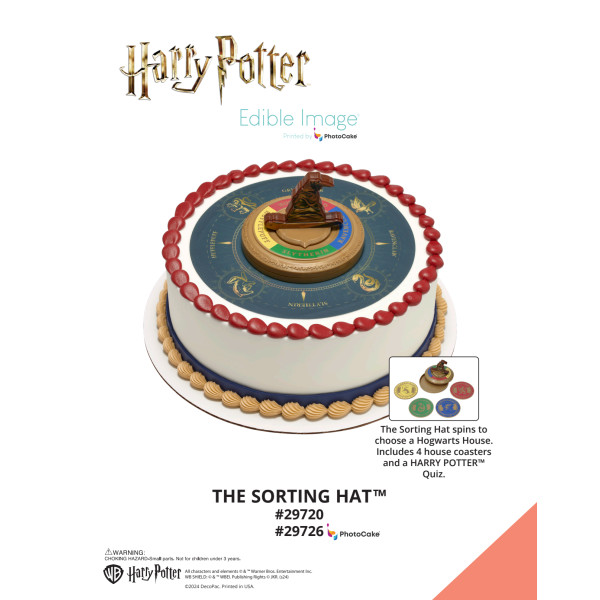 HARRY POTTER™ The Sorting Hat™ The Magic of Cakes® PhotoCake® Enhanced Round Background Page