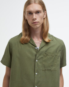 Archer Relaxed Short-Sleeved Shirt Burnt Olive