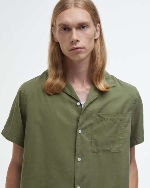 Archer Relaxed Short-Sleeved Shirt Burnt Olive