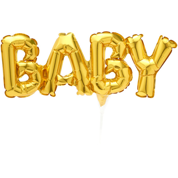 Inflatable Gold BABY Anagram® Cake Pic