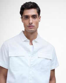 Joshua Textured Short-Sleeved Shirt Whisper White