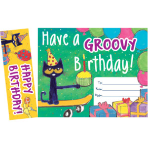 Pete the Cat Happy Birthday Bookmark Award, Pack of 30