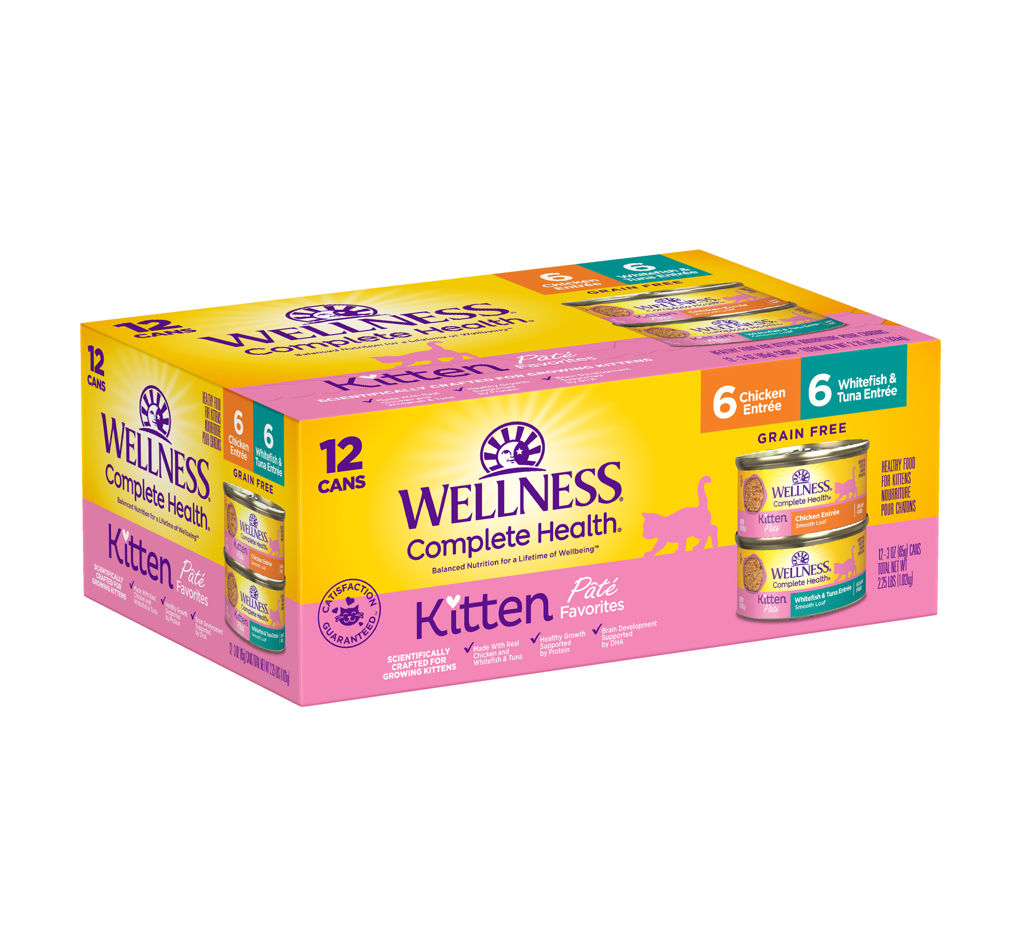 Wellness Complete Health Pate Kitten Variety Pack (Whitefish & Tuna and Chicken)
