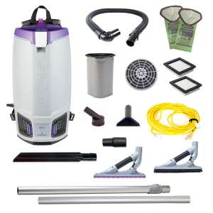 ProTeam, GoFit 10, w/ ProBlade Hard Surface & Carpet Tool Kit, 14", Backpack Vacuum