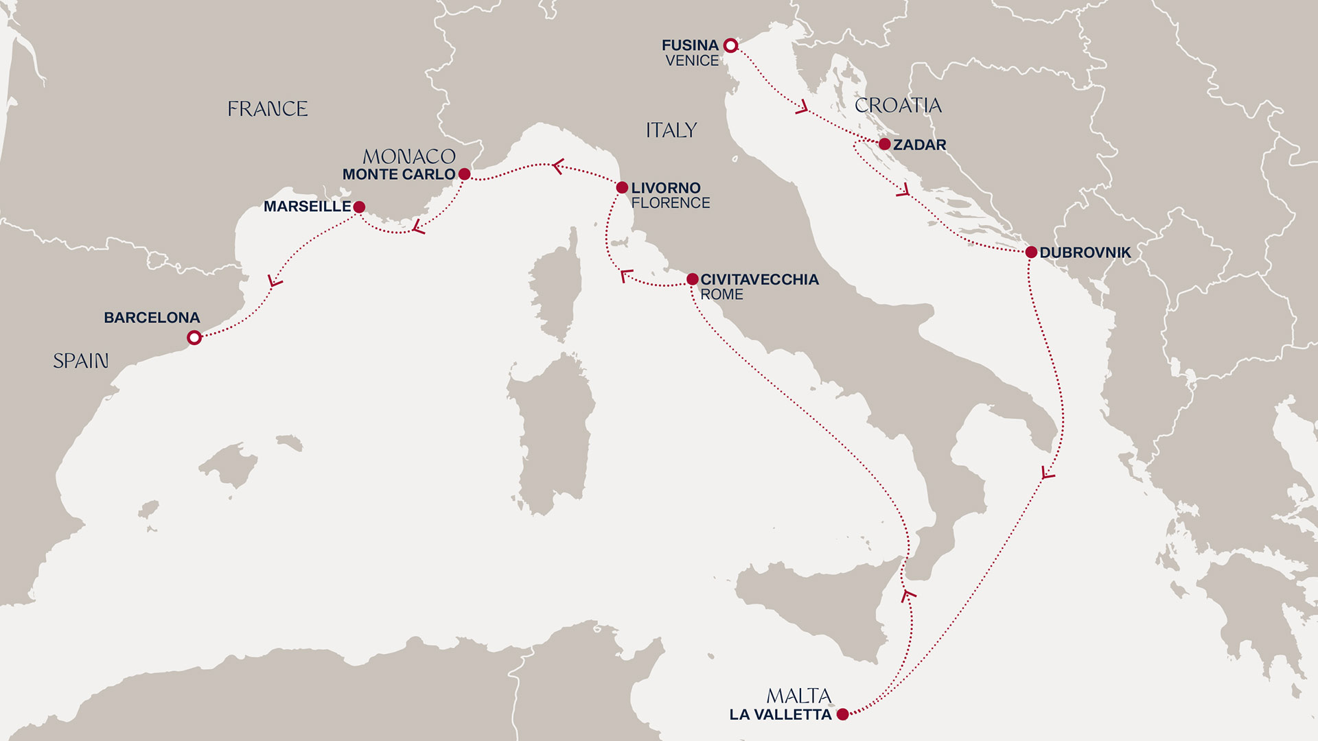 Itinerary map