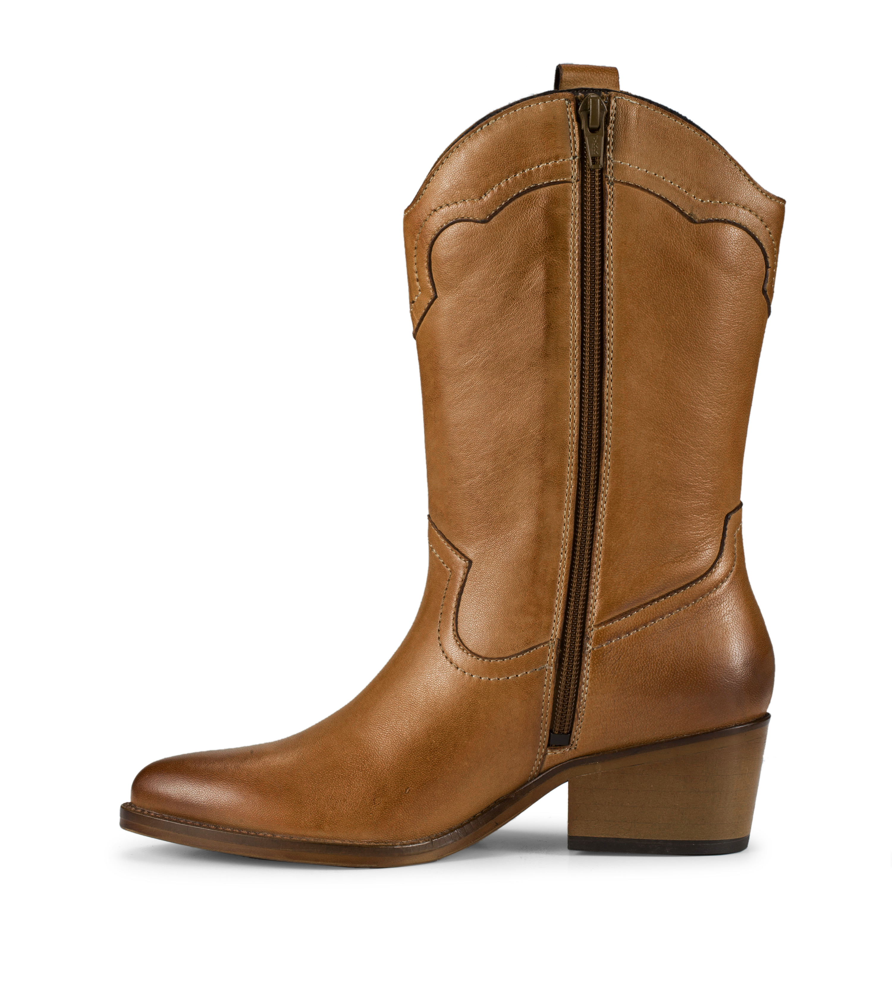 Baretraps NITA Women's Boots Cognac Leather Size 6.5 M (BT31087)