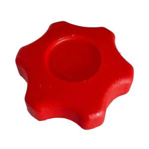 M10 Lobe Knob Red