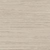 Beige woven fabric panel (roller-blind style) with tight horizontal weave; fully lowered, covering the surface; close-up indoor view with even, diffused lighting.