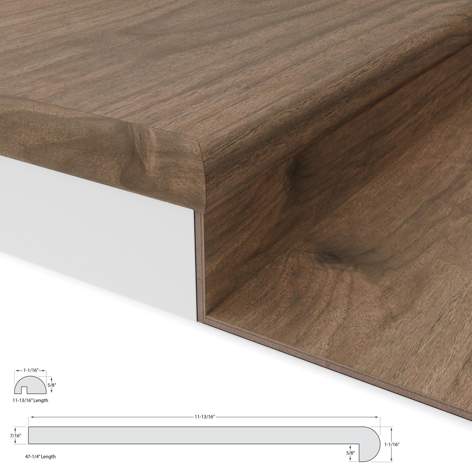 Misty Wood Walnut Tread w/ Cap Universal view 4