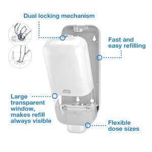 Tork, S4 Elevation, 1000ml, White, Manual Dispenser