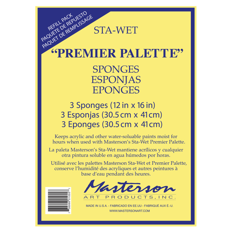 Sta-Wet® Sponge Refill Pack, 12 x 16 in, Set of 3