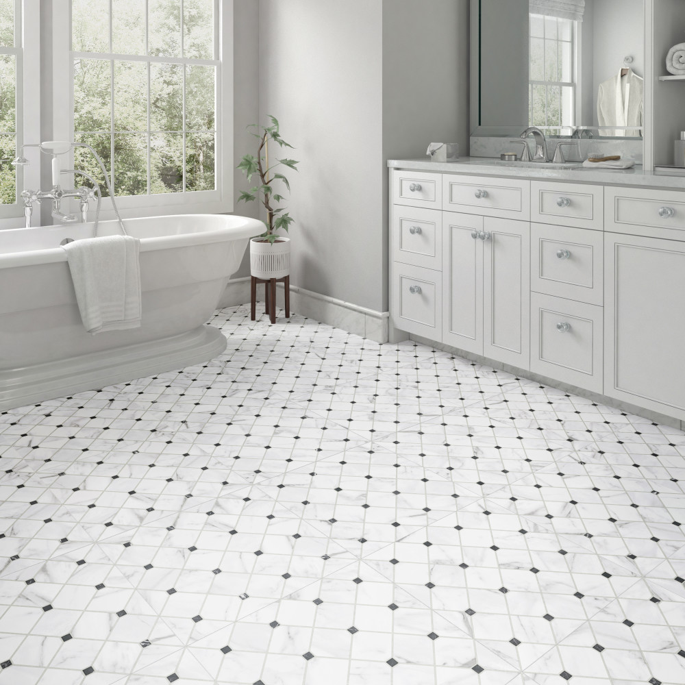 Tuscany Siena 17-3/8 in. x 17-3/8 in. Porcelain Floor and Wall Tile ...
