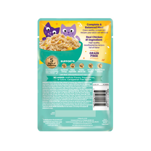 Wellness Appetizing Entrees Chicken & Egg back packaging